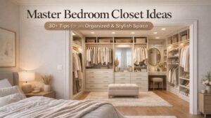 Best bedroom closet Ideas with organized shelves