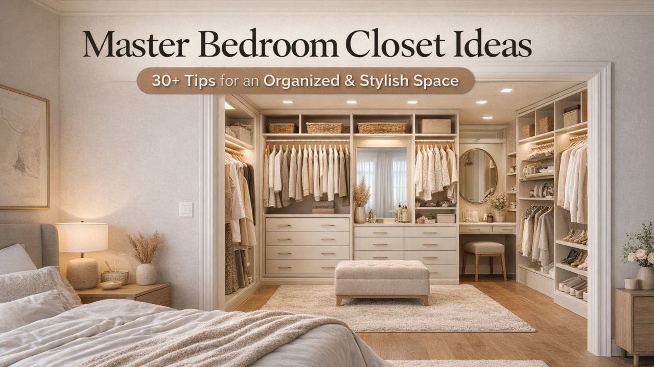 Best bedroom closet Ideas with organized shelves