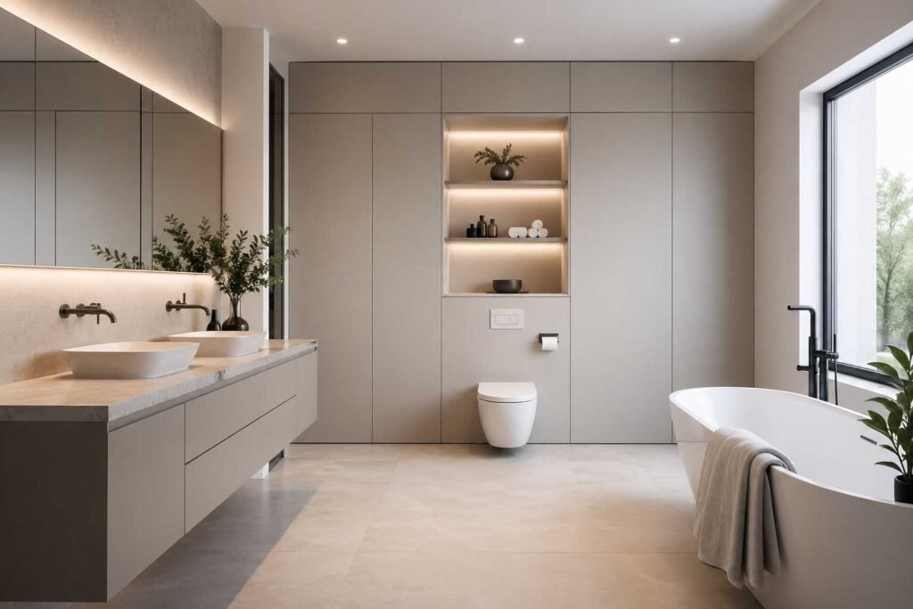 Built-In Bathroom Cabinet Ideas for a Seamless Finish
