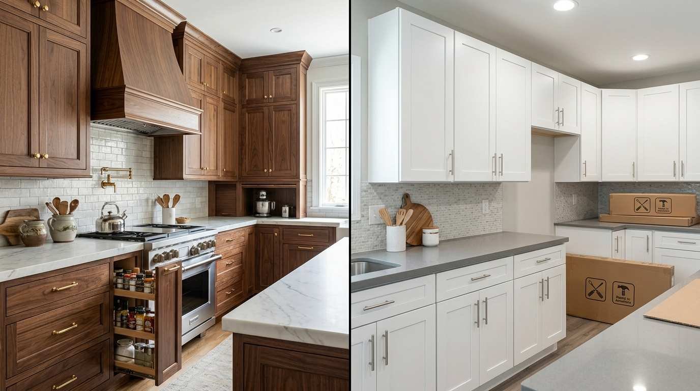 custom vs rta cabinets comparison