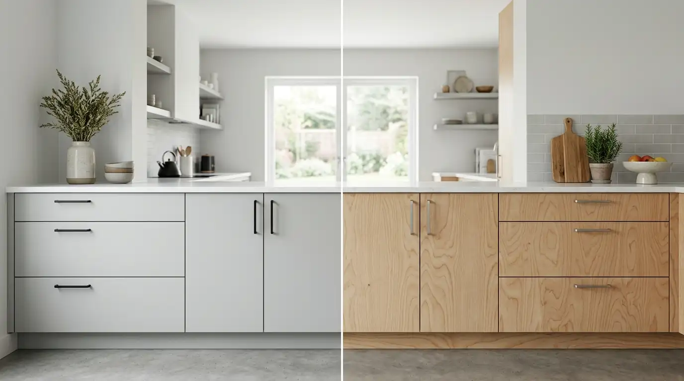 illustrating the differences between MDF and plywood