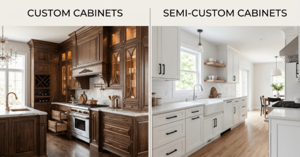 Custom vs Semi Custom Cabinets