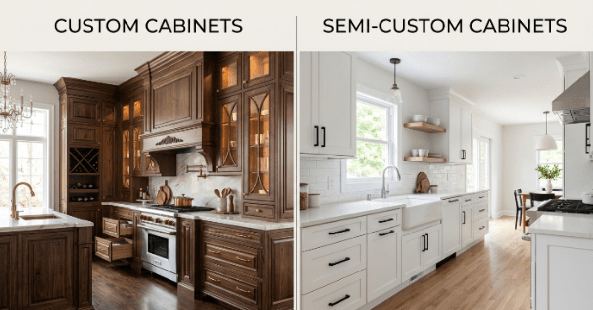 Custom vs Semi Custom Cabinets