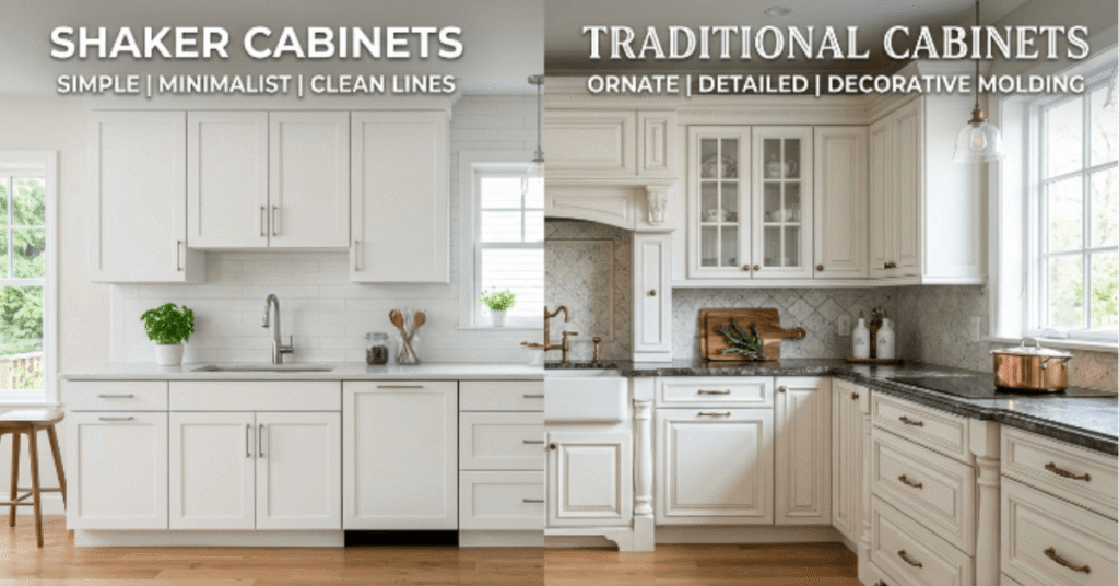 Shaker Cabinets vs Traditional Cabinets