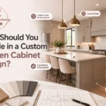 Custom kitchen cabinet design with key features