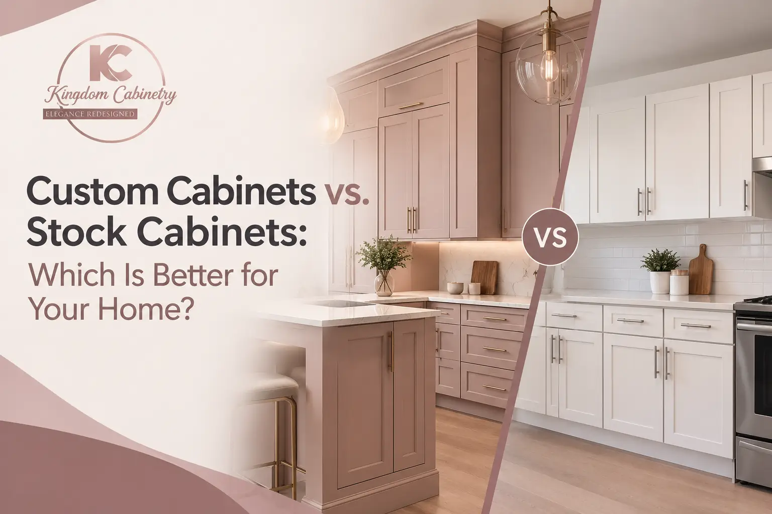 Custom vs stock kitchen cabinets comparison